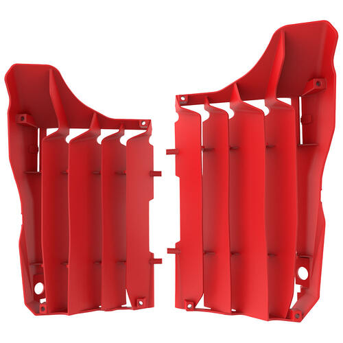 Honda CRF250R 2018-2019 Polisport Radiator Louvres Fins Pair Grilles Red Plastic
