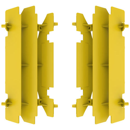 Suzuki RM250 1996-2009 Polisport Radiator Louvres Fins Pair Yellow