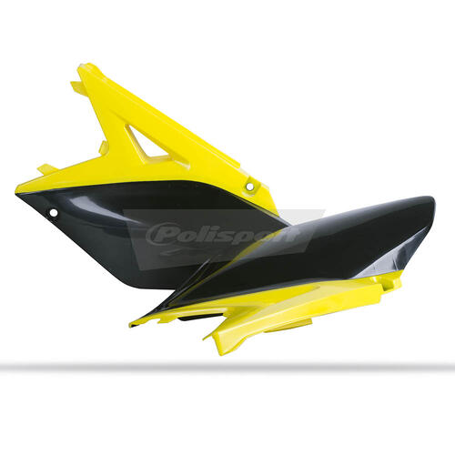 Suzuki RM-Z250 2010-2018 Polisport Sidecovers Pair Panels Yellow/Black