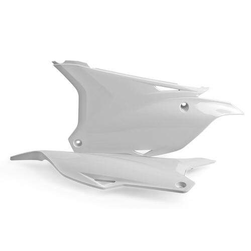 Kawasaki KX85 2014-2024 Polisport Sidecovers Pair Panels White
