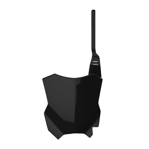 Kawasaki KX250F 2017-2025 Polisport Front Number Plate Black Direct Replacement