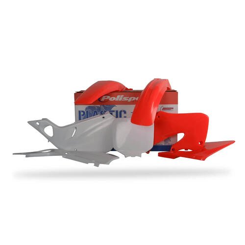 Honda CR250R 1997-1999 Polisport Plastics Kit Fluoro Red OEM Inc Fenders & Shrouds