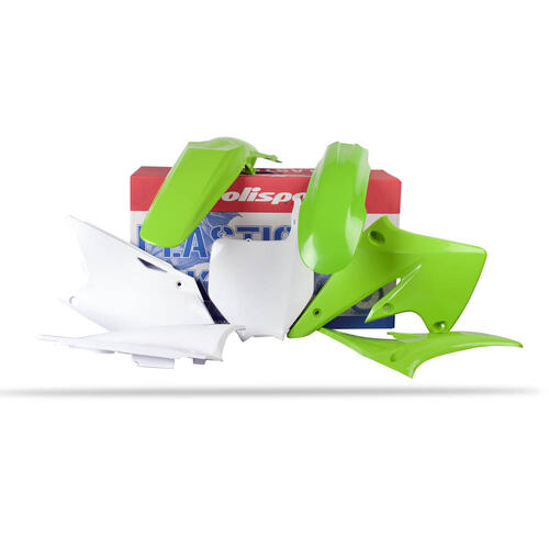Kawasaki KX250F 2004-2005 Polisport Plastics Kit OEM Colours Inc Fenders & Shrouds