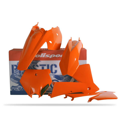 KTM 450 EXC-F 2004 Polisport Plastics Kit Orange Inc Fenders & Shrouds