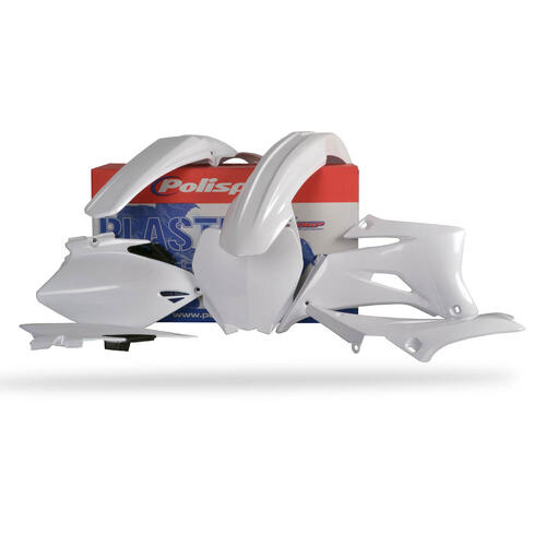 Yamaha YZ450F 2006-2009 Polisport Plastics Kit White Inc Fenders & Shrouds