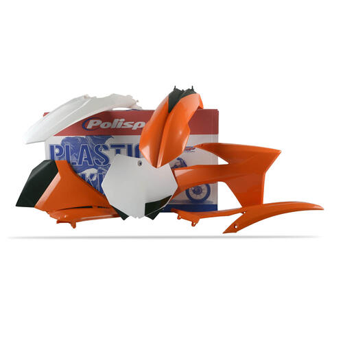 KTM 125 SX 2011-2012 Polisport Plastics Kit OEM Colours Inc Fenders & Shrouds