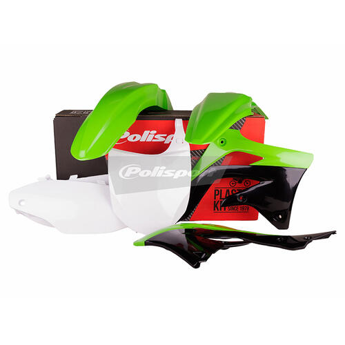 Kawasaki KX450F 2012 Polisport Plastics Kit OEM Colours Inc Fenders & Shrouds