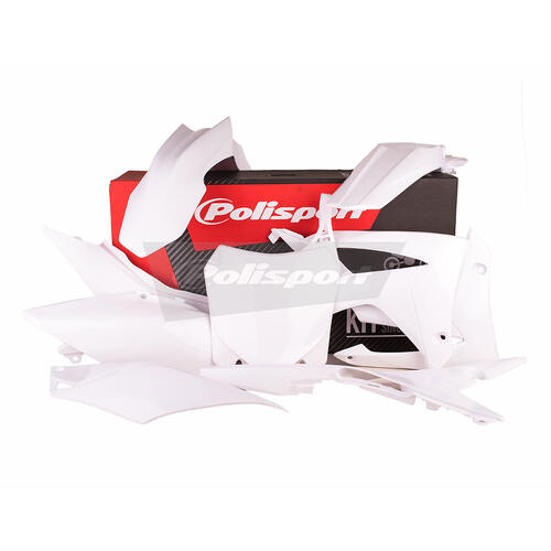 Honda CRF250R 2014-2017 Polisport Plastics Kit White Inc Fenders & Shrouds