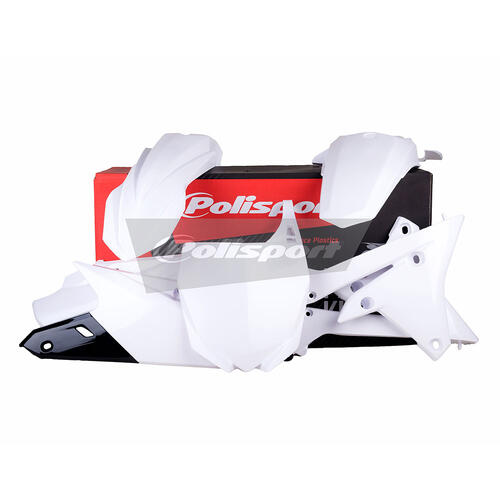 Yamaha YZ250F 2014-2018 Polisport Plastics Kit White Inc Fenders & Shrouds