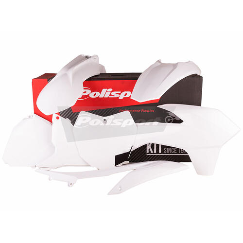 KTM 125 SX 2013-2015 Polisport Plastics Kit White Inc Fenders & Shrouds