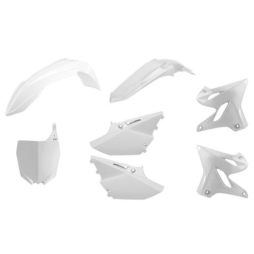 Yamaha YZ250 2015-2020 Polisport Plastics Kit White Inc Fenders & Shrouds