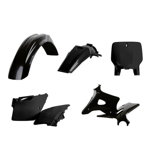 Kawasaki KX250 1996-1998 Polisport Plastics Kit Black Inc Fenders & Shrouds