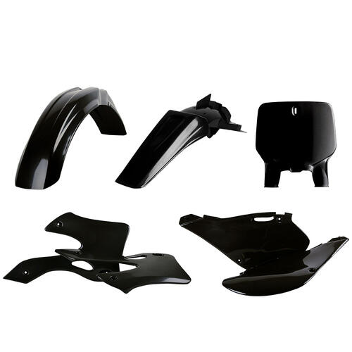 Kawasaki KX250 1999-2002 Polisport Plastics Kit Black Inc Fenders & Shrouds