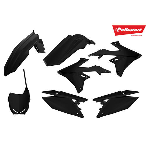 Suzuki RM-Z450 2018-2024 Polisport Plastics Kit Black Inc Fenders & Shrouds