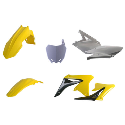 Suzuki RM-Z250 2010-2018 Polisport Plastics Kit OEM Colours Inc Fenders & Shrouds