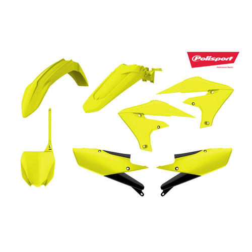 Yamaha YZ250F 2019-2023 Polisport Plastics Kit Inc Fork Guards Fluoro Yellow