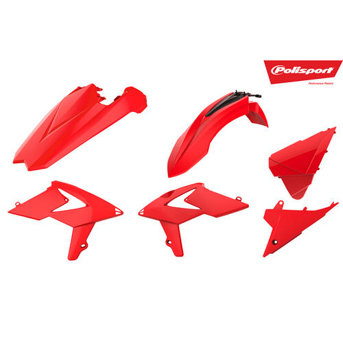 Beta RR 350 4T 2018 Polisport Plastics Kit Red Inc Fenders & Shrouds