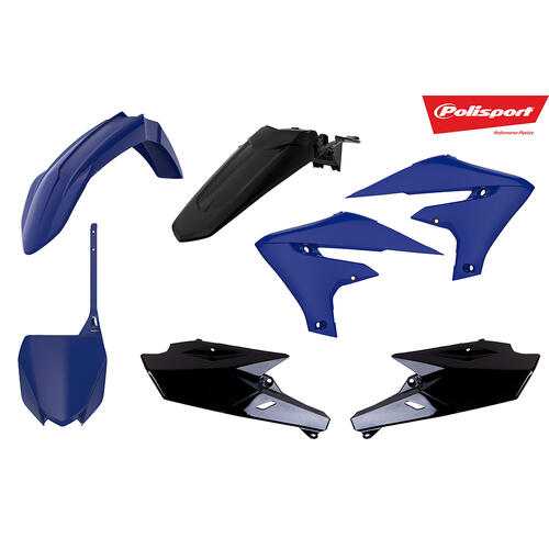 Yamaha YZ450F 2018-2022 Polisport Plastics Kit Blue/Black Inc Fenders & Shrouds