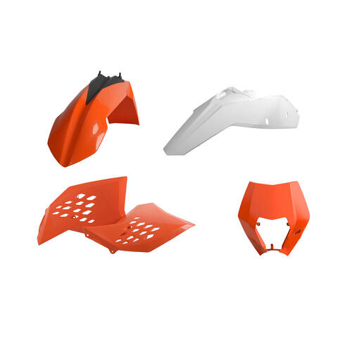 KTM 300 EXC 2008-2011 Polisport Plastics Kit Inc Headlight Surround OEM Colours (2011)