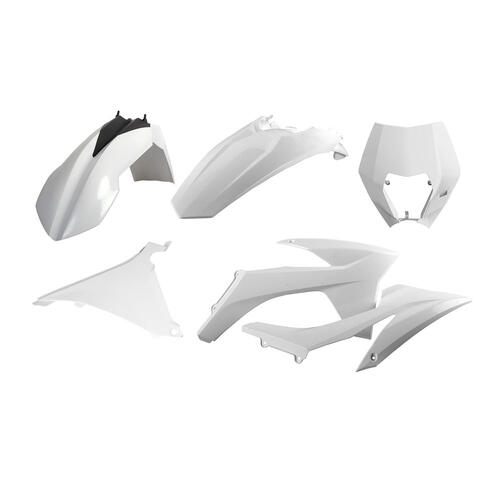 KTM 500 EXC-F 2012-2013 Polisport Plastics Kit Inc Headlight Surround White