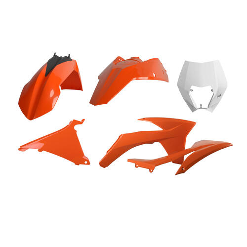 KTM 250 EXC-F 2012-2013 Polisport Plastics Kit Inc Headlight Surround OEM Colours