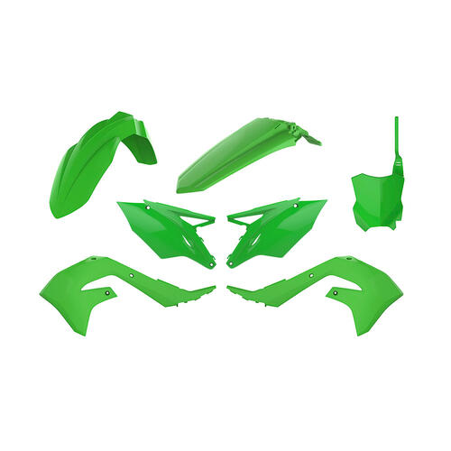 Kawasaki KX250F 2021-2023 Polisport Plastics Kit OEM Colours Inc Fenders & Shrouds