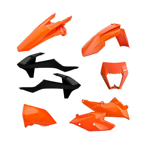 KTM 500 EXC-F 2017-2019 Polisport Plastics Kit Inc Headlight Surround OEM Colours (2017, 2019