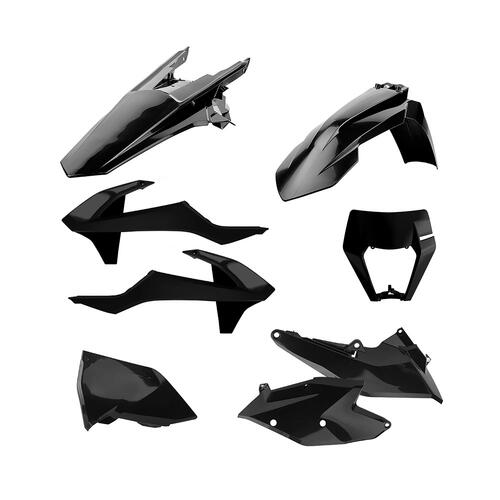 KTM 500 EXC-F 2017-2019 Polisport Plastics Kit Inc Headlight Surround Black