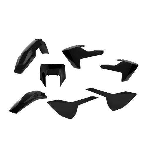 Husqvarna TE250 2017-2019 Polisport Plastics Kit Inc Headlight Surround Black