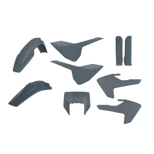 Husqvarna TE300 2017-2019 Polisport Plastics Kit Nardo Grey Inc Fenders & Shrouds