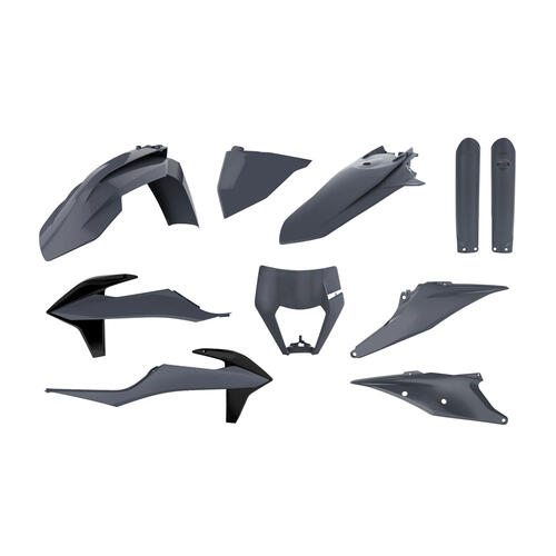 KTM 450 EXC-F 2020-2023 Polisport Plastics Kit Inc Headlight Surround Nardo Grey