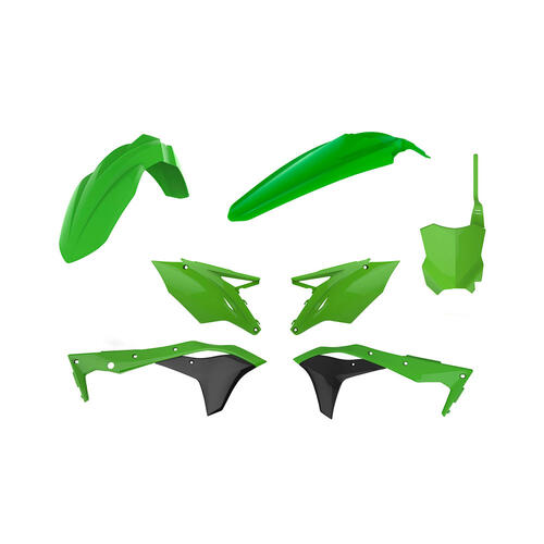 Kawasaki KX250F 2017-2020 Polisport Plastics Kit OEM Colours Inc Fenders & Shrouds