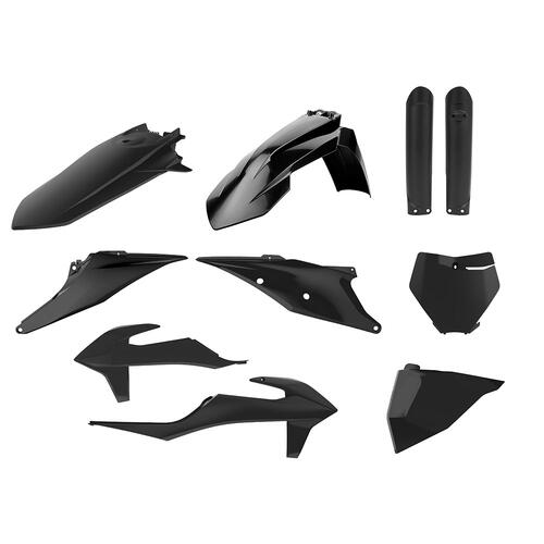 KTM 350 SX-F 2019-2022 Polisport Plastics Kit Inc Fork Guards Black
