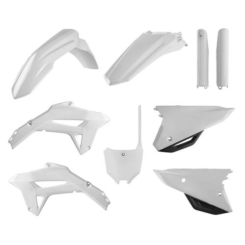 Honda CRF250R 2022-2024 Polisport Plastics Kit Inc Fork Guards White