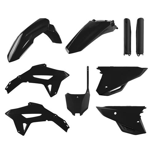 Honda CRF250R 2022-2024 Polisport Plastics Kit Inc Fork Guards Black