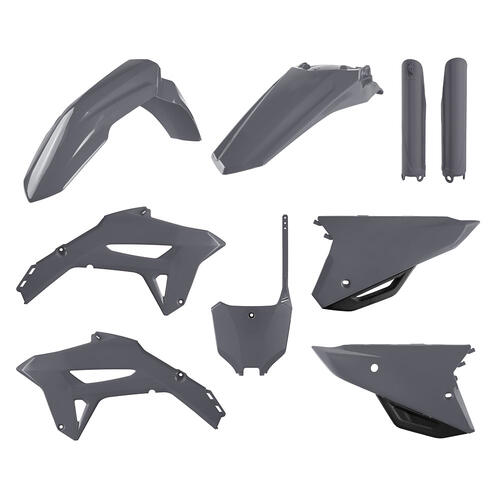 Honda CRF250R 2022-2024 Polisport Plastics Kit Inc Fork Guards Nardo Grey