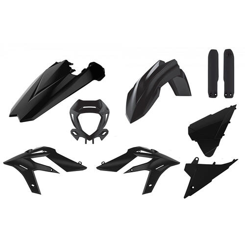 Beta XTRAINER 300 2020-2022 Polisport Plastics Kit Black Inc Fenders & Shrouds