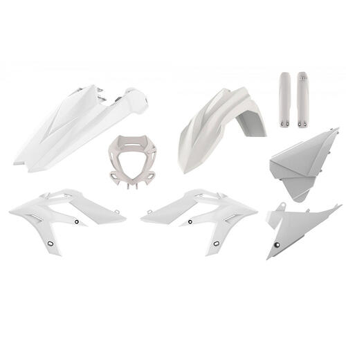 Beta XTRAINER 250 2020-2022 Polisport Plastics Kit White Inc Fenders & Shrouds