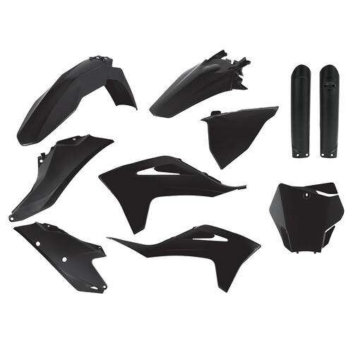 Gas-Gas MC 125 2021-2023 Polisport Plastics Kit Inc Fork Guards Black