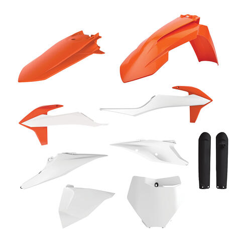 KTM 125 SX 2019-2022 Polisport Plastics Kit Inc Fork Guards OEM Colours (2021)