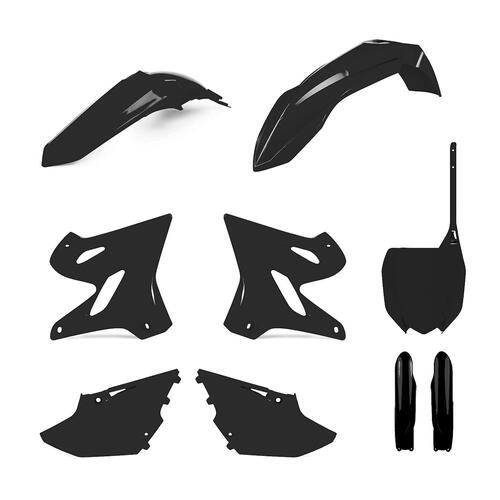 Yamaha YZ250 2021 Polisport Plastics Kit Inc Fork Guards Black