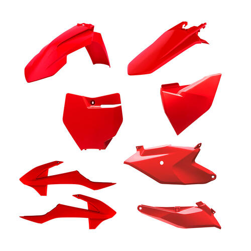 Gas-Gas MC 85 (BW) 2021-2024 Polisport Plastics Kit Red Inc Fenders & Shrouds