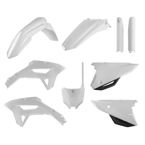 Honda CRF450RX 2021-2024 Polisport Plastics Kit Inc Fork Guards White