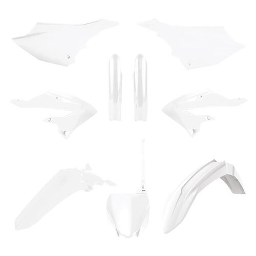 Yamaha YZ250 2022-2024 Polisport Plastics Kit Inc Fork Guards White