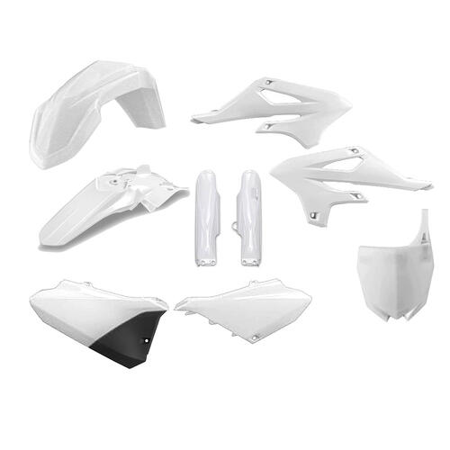 Yamaha YZ85 2022-2024 Polisport Plastics Kit White Inc Fenders & Shrouds