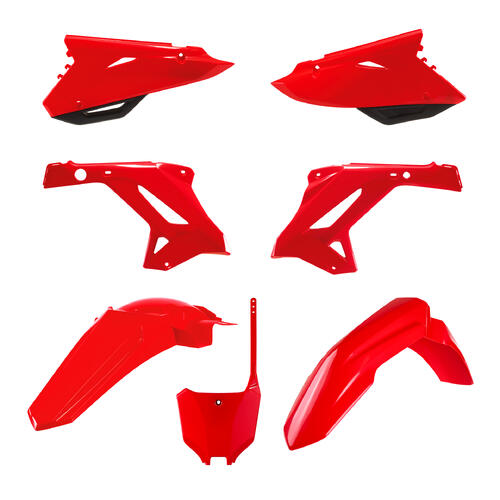 Honda CR125R 2002-2007 Polisport Restyle Plastics Kit Red Inc Fenders & Shrouds