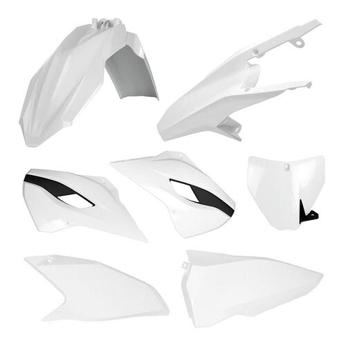 Husqvarna TC125 2014-2015 Polisport Plastics Kit White Inc Fenders & Shrouds