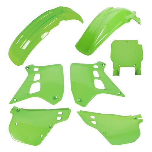 Kawasaki KX250 1990-1991 Polisport Plastics Kit OEM Colours Inc Fenders & Shrouds