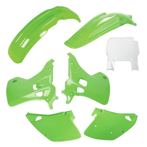 Kawasaki KX250 1992 Polisport Plastics Kit OEM Colours Inc Fenders & Shrouds