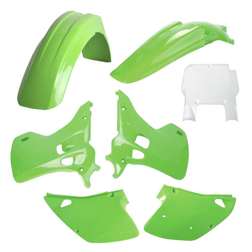 Kawasaki KX250 1993 Polisport Plastics Kit OEM Colours Inc Fenders & Shrouds